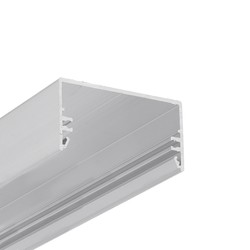 LED profil 2m aluminiumsprofil LOWI C10 - Ubehandlet aluminium, påbygging, LED skinne