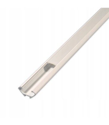 PVC hjørneprofil 15x15 til LED strip - 1 meter, hvit, inkl. melkehvitt deksel