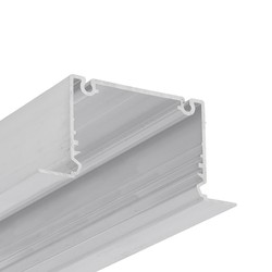 Belysning 1m aluprofil PHIL RECESSED C10 - Ubehandlet aluminium, innfelt, LED skinne