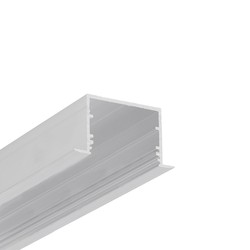 Belysning 2m aluminiumsprofil VARIO30-07 ACDE-9/U9 - Ubehandlet aluminium, innfelt, LED-skinne.