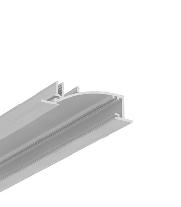2m aluprofil FLAT8 H/UX - Ubehandlet aluminium, innfelt, LED-skinne 2m aluprofil FLAT8 H/UX - Ubehandlet aluminium, innfelt, LED-skinne