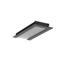 2m aluminiumsprofil FLAT8 H/UX - Sort anodisert, innebygd, LED skinne
