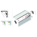 2m aluprofil CABI12 E - Sort anodisert, hjørne, LED skinne