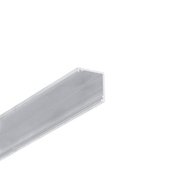 LED profil 1m aluminiumsprofil CABI12 DUO E - Ubehandlet aluminium, hjørne, LED skinne