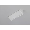 1m aluprofil CABI12 DUO E - Hvit lakkert, hjørne, LED skinne