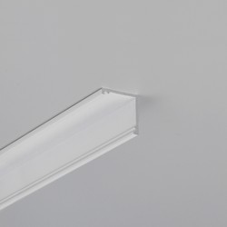 Hjørne 2m aluprofil CABI12 DUO E - Hvit lakkert, hjørne, LED-skinne
