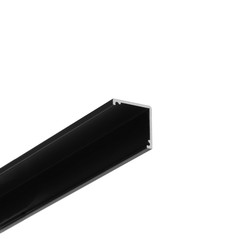 Hjørne 2m aluminiumsprofil CABI12 DUO E - Svart anodisert, hjørne, LED skinne