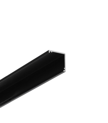 2m aluminiumsprofil CABI12 DUO E - Svart anodisert, hjørne, LED skinne 2m aluminiumsprofil CABI12 DUO E - Svart anodisert, hjørne, LED skinne