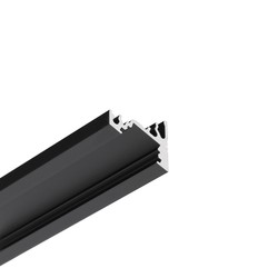 Hjørne 1m aluprofil CORNER10 BC/UX - Sort anodisert, hjørne, LED skinne