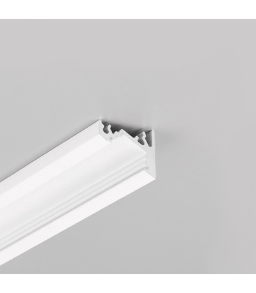2m aluprofil CORNER10 BC/UX - Hvit lakkert, hjørne, LED-skinne 2m aluprofil CORNER10 BC/UX - Hvit lakkert, hjørne, LED-skinne