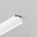 2m aluprofil CORNER10 BC/UX - Hvit lakkert, hjørne, LED-skinne