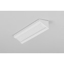 2m aluprofil CORNER10 BC/UX - Hvit lakkert, hjørne, LED-skinne