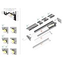 40 stk. 2m aluprofil CORNER10 BC/UX - Sort anodisert, hjørne, LED skinne