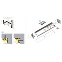 1m aluprofil CORNER10.V2 A1C/U1 - Anodisert, hjørne, LED skinne