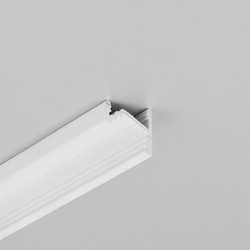 LED profil 1m aluminiumsprofil CORNER10.V2 A1C/U1 - Hvit lakkert, hjørne, LED skinne