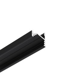 Hjørne 2m aluprofil CORNER10.V2 A1C/U1 - Sort anodisert, hjørne, LED skinne