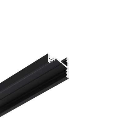 2m aluprofil CORNER10.V2 A1C/U1 - Sort anodisert, hjørne, LED skinne