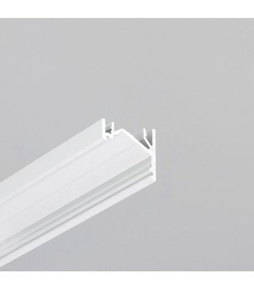 2m aluminiumprofil CORNER12.V2 EF/U - Hvit lakkert, hjørne, LED skinne 2m aluminiumprofil CORNER12.V2 EF/U - Hvit lakkert, hjørne, LED skinne