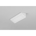 2m aluprofil CORNER16.V2 AC-6/TY - Hvit lakkert, hjørne, LED skinne