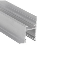 LED profil 2m aluminiumsprofil FRAME14 BC/Q - Ubehandlet aluminium, innsparkling, LED-skinne