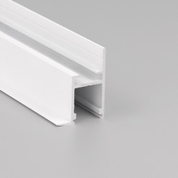 LED profil 2m aluminiumsprofil FRAME14 BC/Q - Hvit lakkert, innsparkling, LED skinne