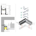 2m aluminiumsprofil FRAME14 BC/Q - Hvit lakkert, innsparkling, LED skinne