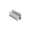 2m aluminiumsprofil FRAME14 BC/Q - Ubehandlet aluminium, innsparkling, LED-skinne