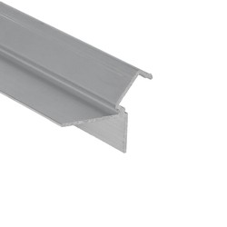 LED profil 2m aluprofil GLOW12 DOWN A1C - Ubehandlet aluminium, innsparkling, LED-skinne