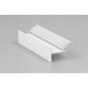 1m aluminiumsprofil GLOW12 UP A1C - Hvit lakkert, innsparkling, LED skinne