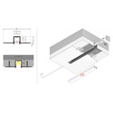 2m aluminiumsprofil HIDE10 C4 - Ubehandlet aluminium, innsparkling, LED skinne