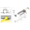1m aluminiumsprofil LINEA-IN20 TRIMLESS EE7F - Anodisert, innsparkling, LED skinne