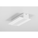 1m aluminiumsprofil LINEA-IN20 TRIMLESS EE7F - Hvitt lakkert, innsparkling, LED-skinne