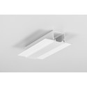 2m aluminiumsprofil LINEA-IN20 TRIMLESS EE7F - Hvit lakkerte, innsparkling, LED skinne