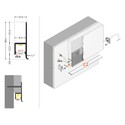 2m aluprofil OMNI10 AC2 - Ubehandlet aluminium, innsparkling, LED skinne