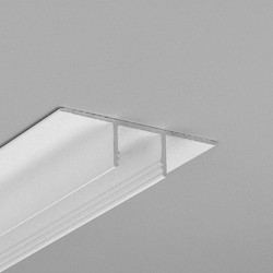 LED profil 2m aluprofil PLANE14 IN BC3 - Hvit lakkert, innsparkling, LED skinne