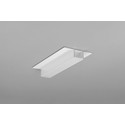 2m aluprofil PLANE14 IN BC3 - Hvit lakkert, innsparkling, LED skinne