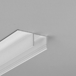 LED profil 2m aluminiumsprofil PLANE14 SIDE BC3 - Hvit lakkert, innsparkling, LED skinne