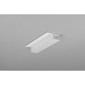 2m aluminiumsprofil PLANE14 SIDE BC3 - Hvit lakkert, innsparkling, LED skinne