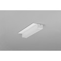 2m aluminiumsprofil PLANE14 SIDE BC3 - Hvit lakkert, innsparkling, LED skinne