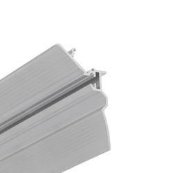 LED profil 2m aluprofil SMOOTH12 BC/Q9 - Ubehandlet aluminium, innsparkling, LED-skinne