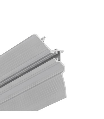 2m aluprofil SMOOTH12 BC/Q9 - Ubehandlet aluminium, innsparkling, LED-skinne