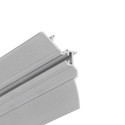 2m aluprofil SMOOTH12 BC/Q9 - Ubehandlet aluminium, innsparkling, LED-skinne