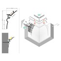 2m aluprofil SMOOTH12 BC/Q9 - Ubehandlet aluminium, innsparkling, LED-skinne