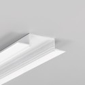 1m aluprofil VARIO30-04 ACDE-9 - Hvit lakkert, innsparkling, LED skinne