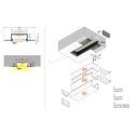 2m aluprofil VARIO30-04 ACDE-9 - Anodisert, innsparkling, LED skinne