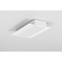 1m aluprofil VARIO30-04 ACDE-9 - Hvit lakkert, innsparkling, LED skinne