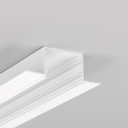 LED profil 2m aluprofil VARIO30-05 ACDE-9 - Hvit lakkert, innsparkling, LED skinne