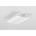 2m aluprofil VARIO30-05 ACDE-9 - Hvit lakkert, innsparkling, LED skinne
