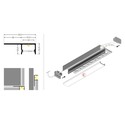 2m aluprofil UNI-TILE12 180DEG C PLUS - Anodisert, fliseprofil, LED skinne