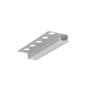 2m aluprofil UNI-TILE12 180DEG C PLUS - Anodisert, fliseprofil, LED skinne